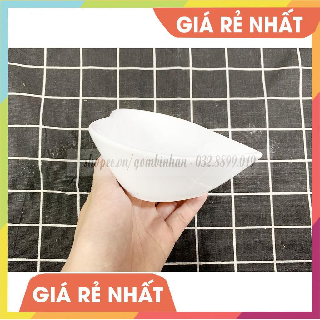 Bộ đĩa lá đựng thức ăn hình trái tim độc đáo bằng gốm sứ
