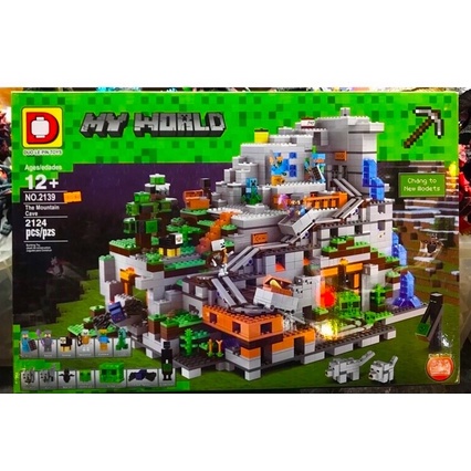 Lego Xếp Hình Minecraft Hang Động Trên Núi Mã : 2139