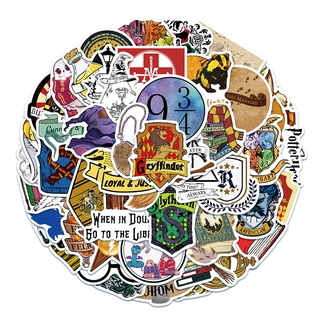 Bộ 10 / 25 / 50 Miếng Dán Trang Trí Chống Thấm Nước Hình Biểu Tượng Harry Potter