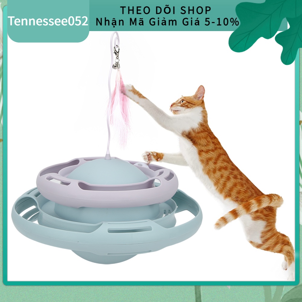 Hàng Sẵn Đồ Chơi tháp banh lật đật mới dễ thương cho mèo Đồ chơi bàn xoay cho mèo đa chức năng an toàn có gậy vui nhộn【Tennessee052】
