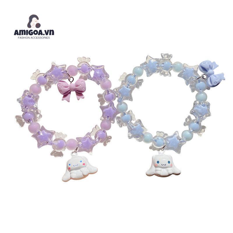 ✨✨Vòng tay xỏ hạt hình ngôi sao/ tai cún dễ thương thời trang cho bé gái