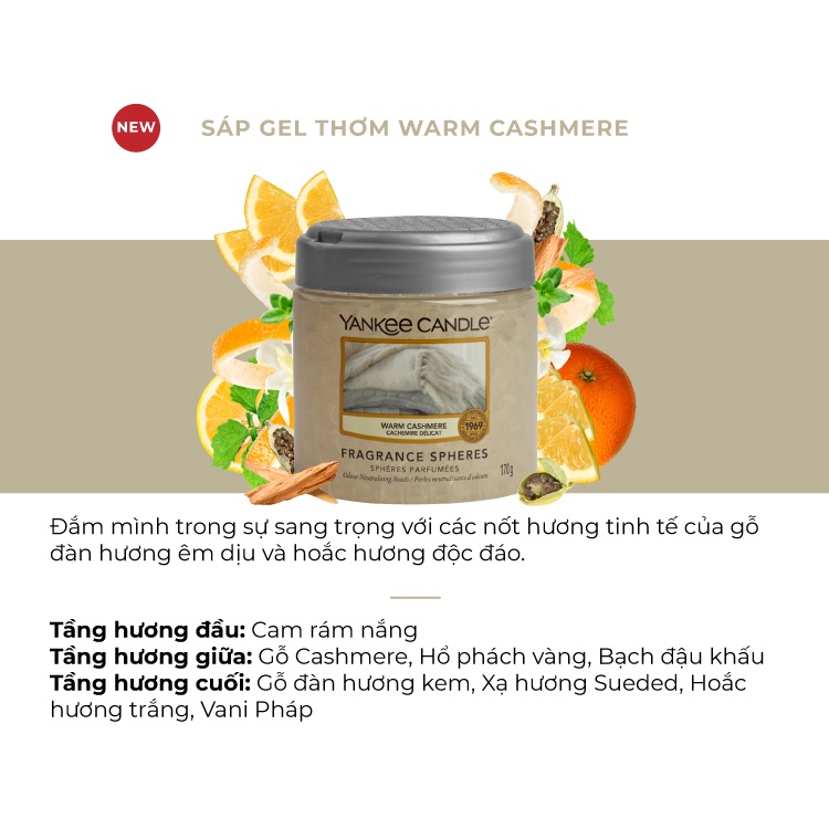 Sáp Gel Thơm Yankee Candle - Warm Cashmere (170g)