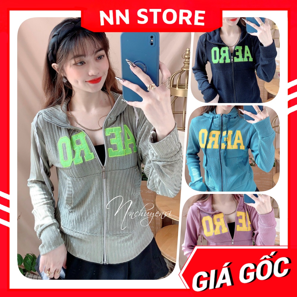 Áo khoác chống nắng nữ chất kaki nhung tăm phối màu thêu họa tiết dễ thương TP41 TP116