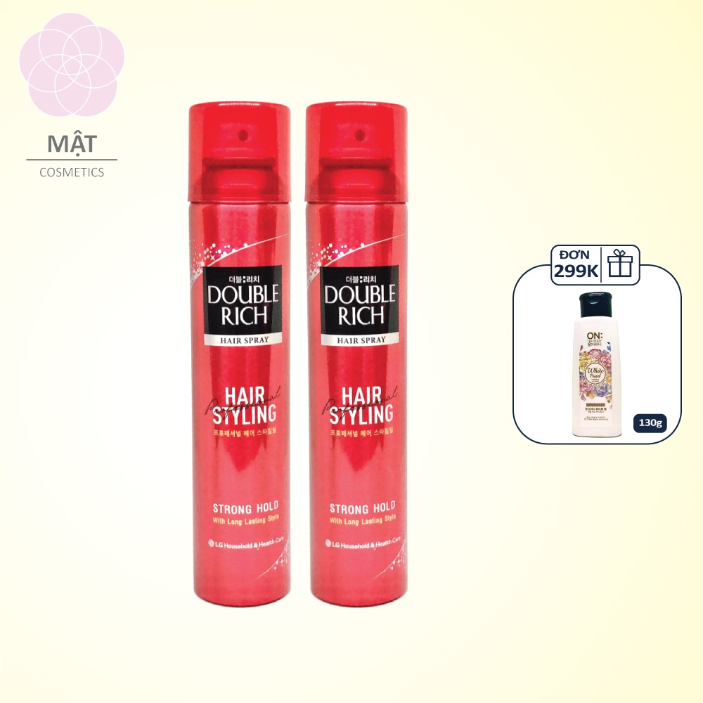 Combo 2 chai keo xịt Double Rich tạo kiểu và giữ nếp tóc mạnh 170ml