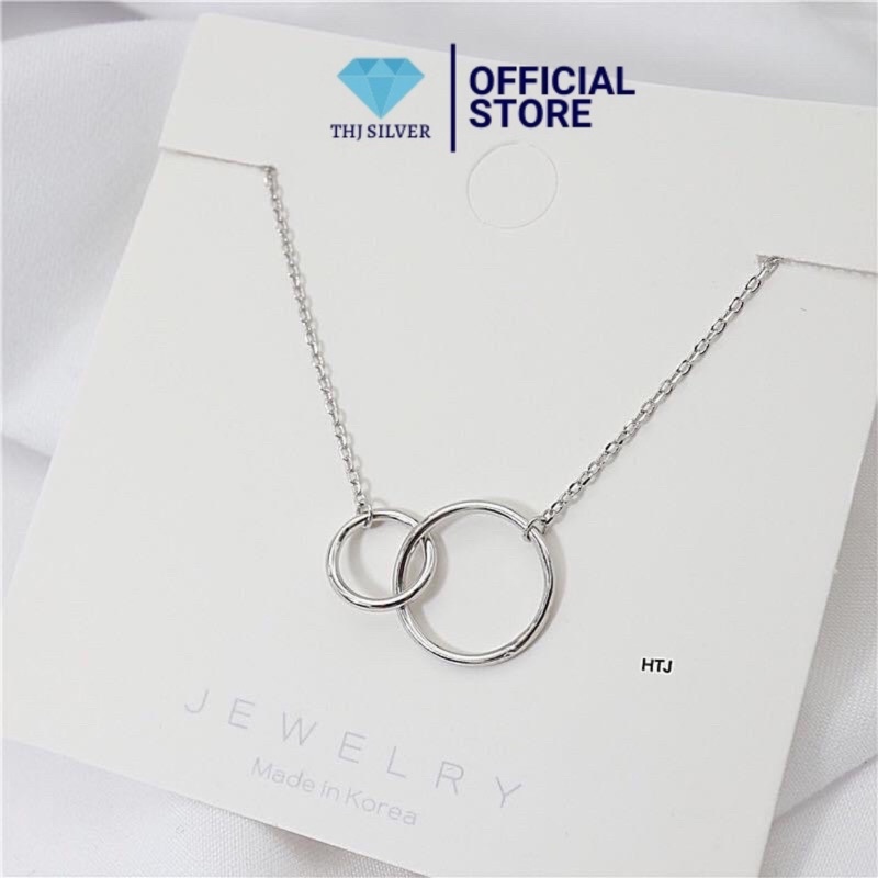 Dây chuyền nữ mặt tròn lồng chuẩn bạc ta ( ảnh thật)- THJ SLIVER