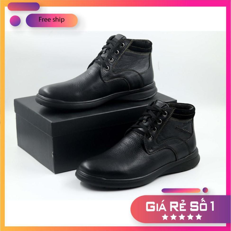 Giày Boot Tăng Chiều Cao Da Bò Thật 100% Sang Trọng Lịch Lãm