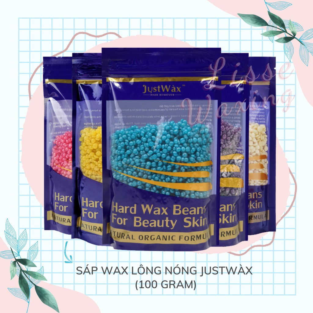 Sáp Wax lông nóng dạng hạt đậu Hard Wax Beans hãng Just Wax ( Tặng kèm que gỗ)