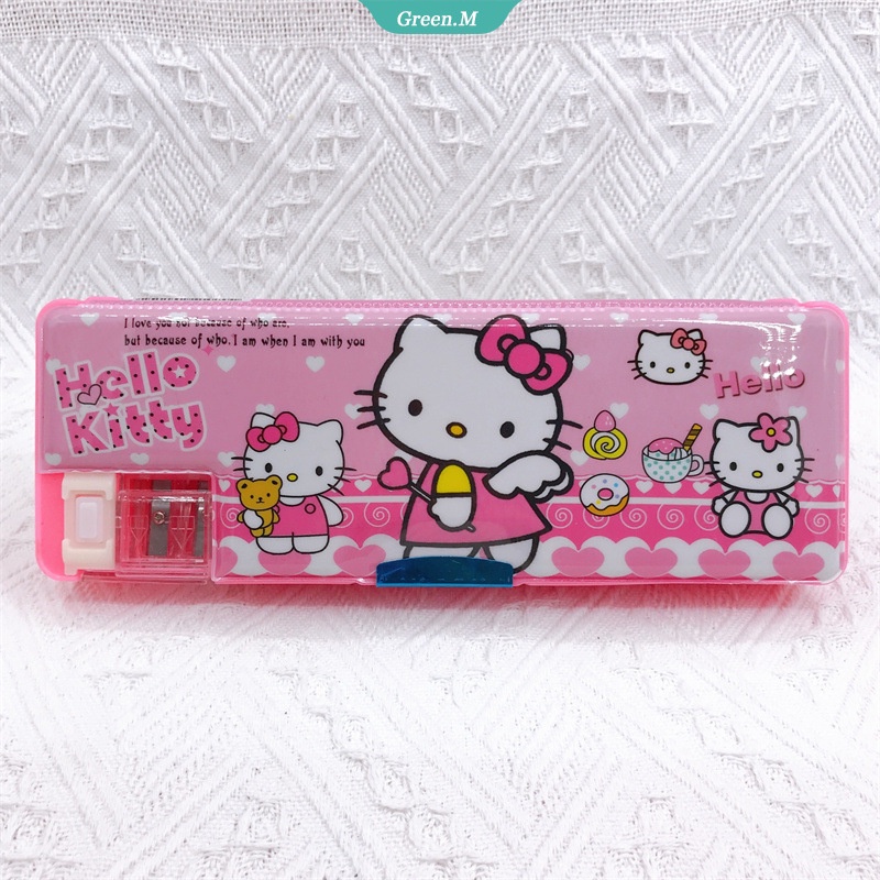 Sanrio Hộp Đựng Bút Hai Ngăn Họa Tiết Kuromi Nhồi Bông Dễ Thương Dùng Làm Quà Tặng Cho Bé Gái