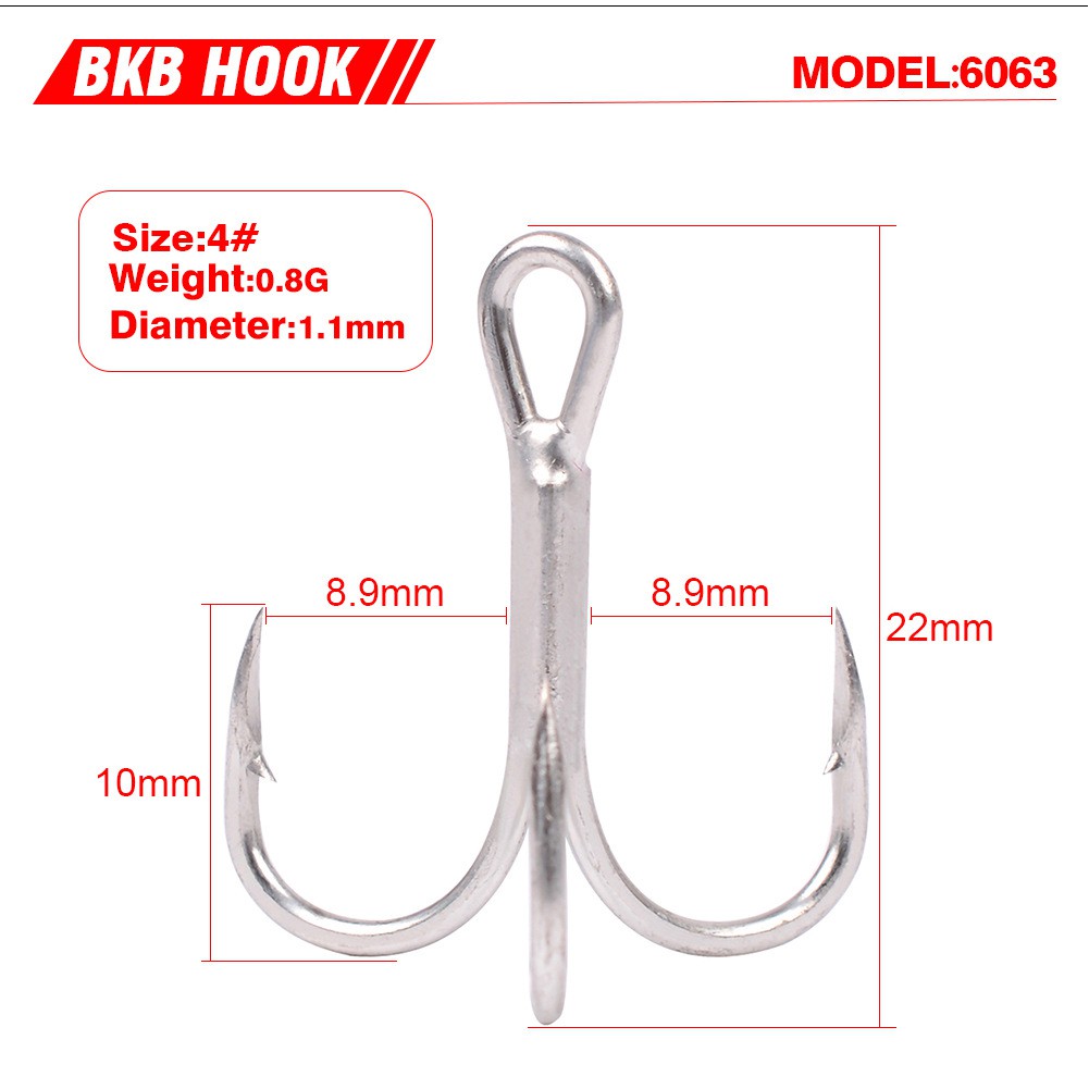 Bộ 20 Lưỡi Câu Cá Chuyên Dụng 2 # 4 # 6 # 8 # 10 # 3x