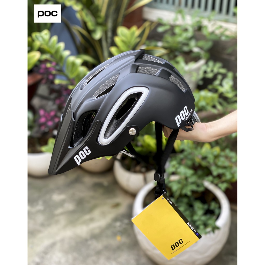 MŨ BẢO HIỂM THỂ THAO POC 07 MÀU ĐEN NHÁM CÓ TÚI VÀ HỘP CHÍNH HÃNG