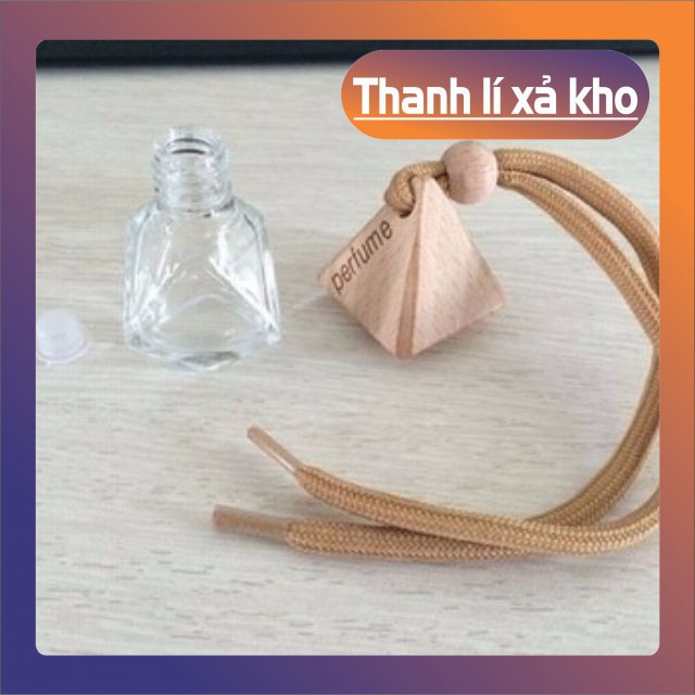 Lọ Đựng Tinh Dầu Lục Lăng Treo Xe Ô Tô - Vỏ Chai Tinh Dầu Thủy Tinh - Tinh Dầu Thơm Phòng - Khử Mùi Phòng - Tủ Quần Áo