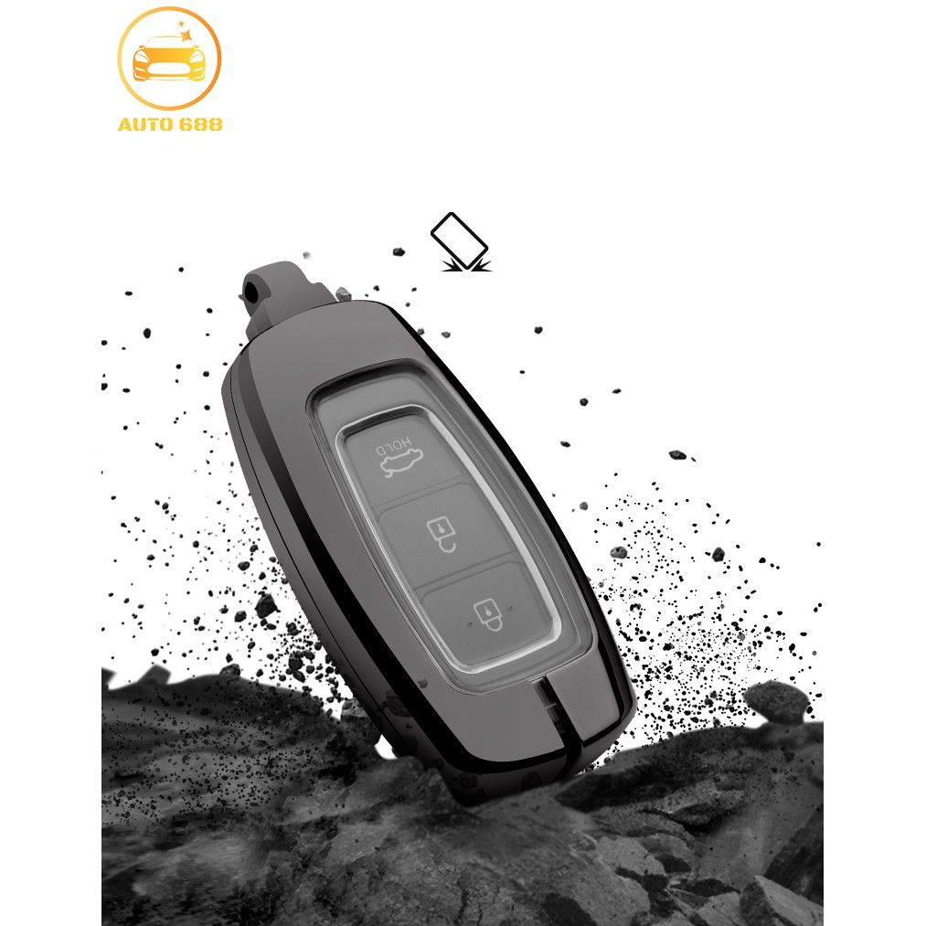 Ốp khóa Hyundai Tucson Elantra Grand I10 Titan Bạc Xám TPU