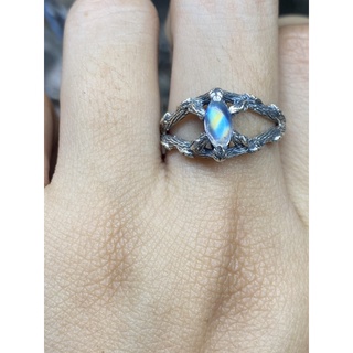 nhẫn bạc 950 moonstone!