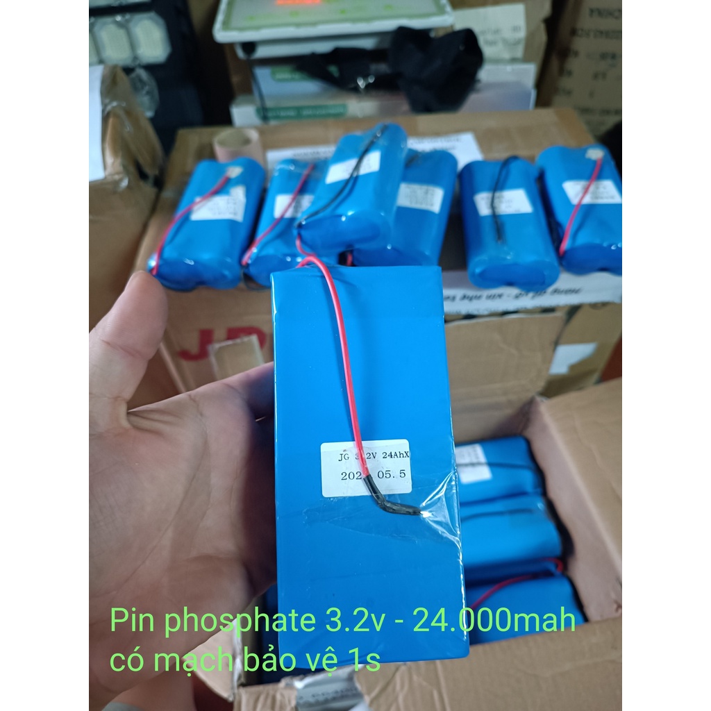 Pin sắt LiFePO4 32650 3.2v kèm mạch bảo vệ 1s cho đèn năng lượng mặt trời