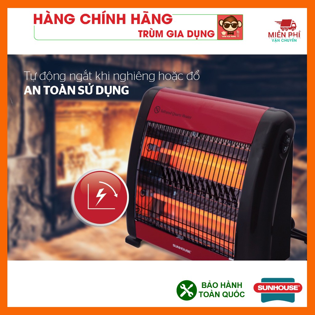 Đèn sưởi 2 bóng Sunhouse SHD7013, Máy sưởi sunhouse SHD7013, tốc độ làm ấm nhanh, tỏa nhiệt đều.