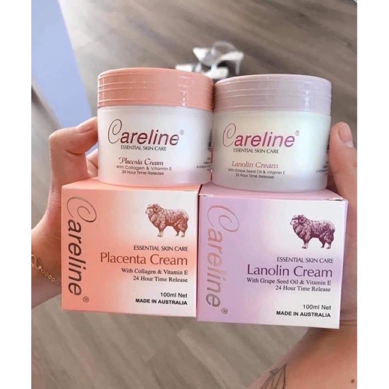 Kem dưỡng ẩm mỡ cừu , nhau thai cừu  Careline Lanolin/Placenta Cream, Úc  cho mọi lứa tuổi