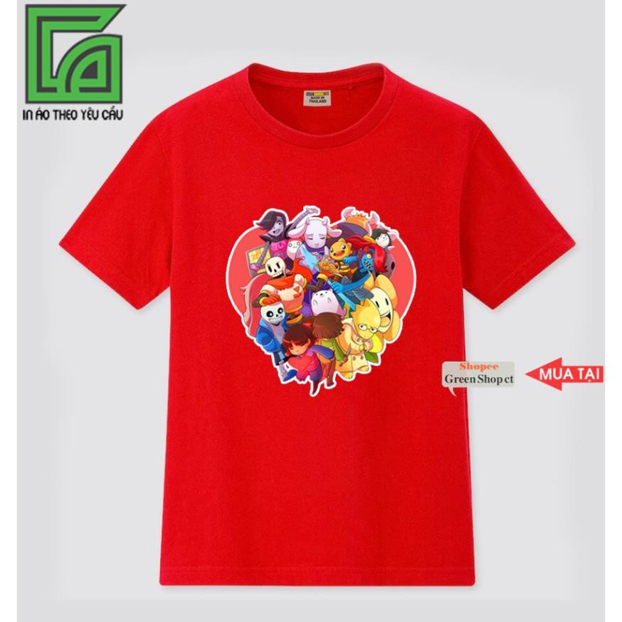 RẺ VÔ ĐỊCH - (NEW) Áo Trẻ Em Undertale Sans 3 Màu Trắng Đỏ Đen - Vải Cotton Thái Greenshopct S209