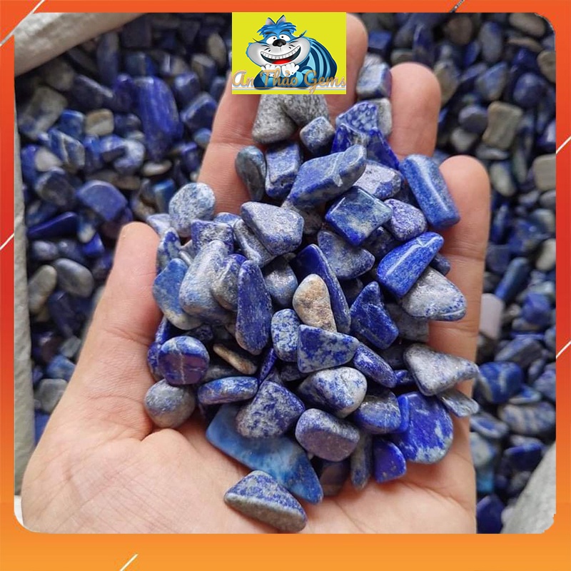 Đá Vụn Màu Xanh Lam - Lapis Lazuli, Đá Thanh Tẩy, Vụn Đá Phong Thuỷ Dùng Trang Trí, Thả Bể Cá, Làm Đồ Vật May Mắn