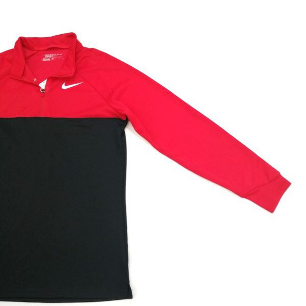 TH9610DO Áo thun nam chui đầu dài tay đỏ phối đen Nike - Hàng Mỹ