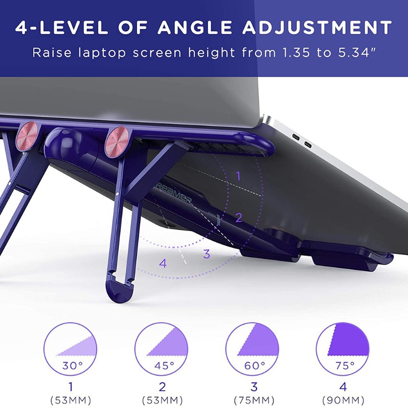 Alli Tablet Stand Creative Computer Stand Ipad Riser Foldable and Portable Laptop