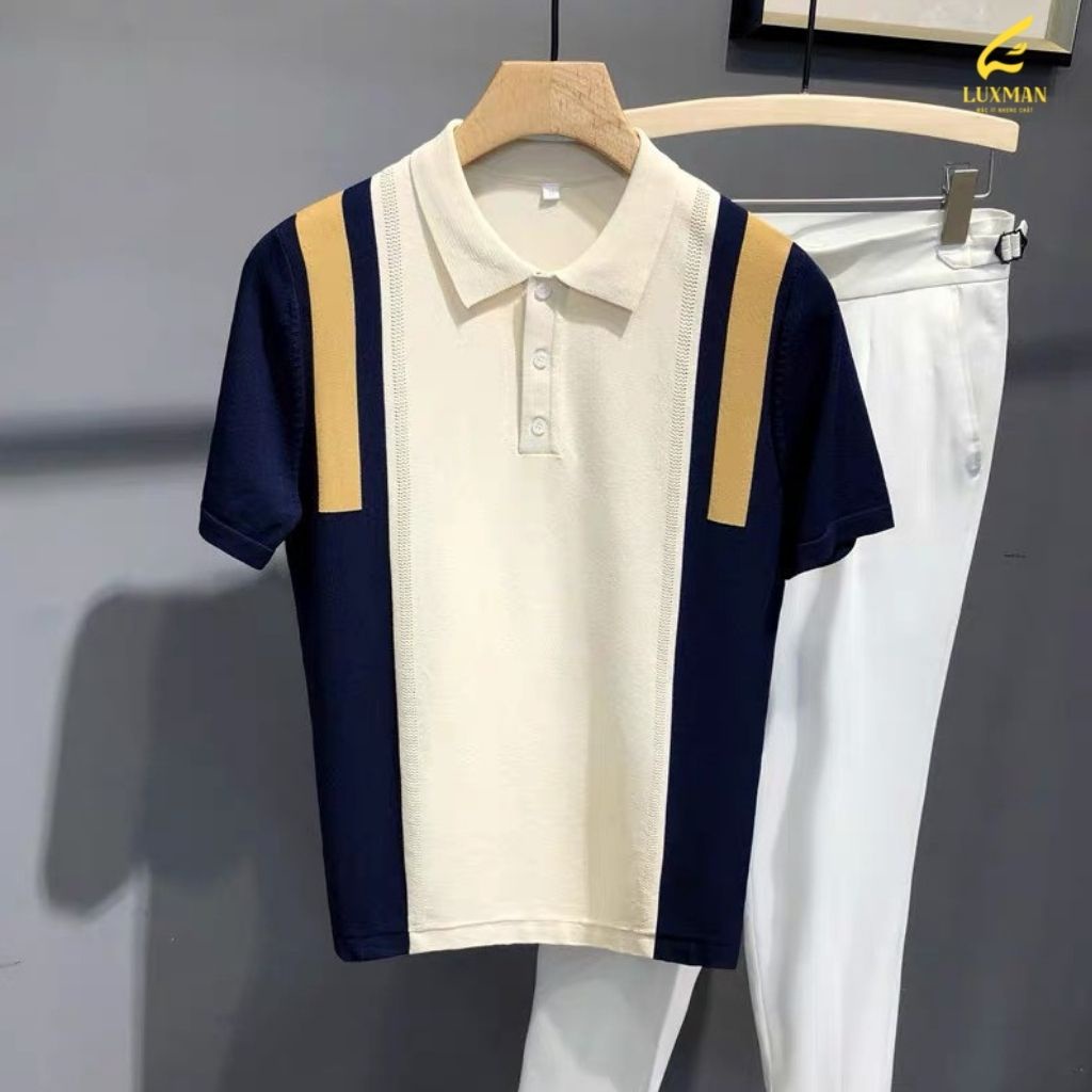 Sản phẩm áo polo lụa dệt kim hàn cao cấp