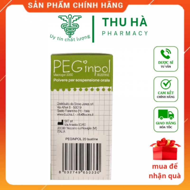 BUONA PEGINPOL giúp bé nhuận tràng , hết táo bón ( hộp 20gói*5g)- nhập khẩu chính hãng