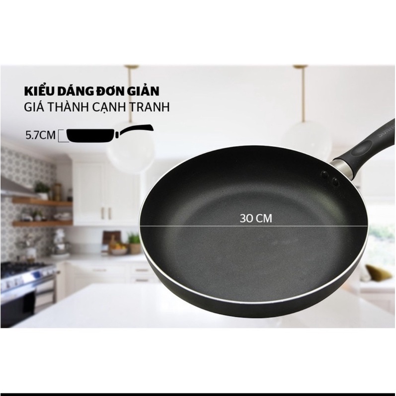 Chảo Sunhouse xịn xò 3 lớp chống dính tuyệt đối (18-30cm )
