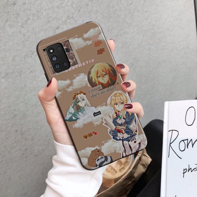 Bao Da Điện Thoại Mềm Họa Tiết anime Màu Tím Cho samsung galaxy a02s a03s a13 a33 a53 a73 plus lite dn47 Ốp