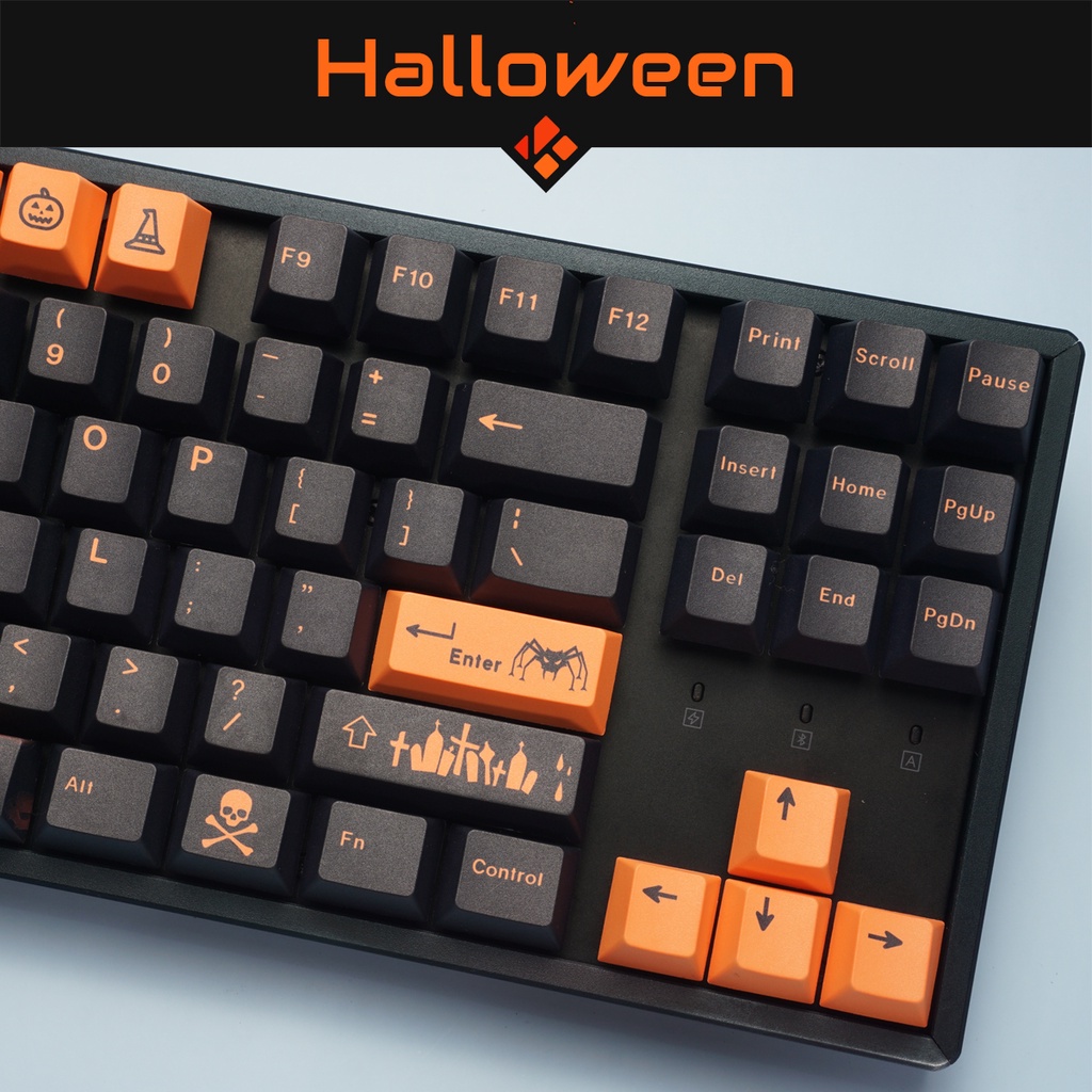 Keycap Halloween - profile CHERRY - 129 nút - keycap PBT - Dyesub - Dành cho bàn phím cơ Leopold, IKBC, Edra, RK, Dareu