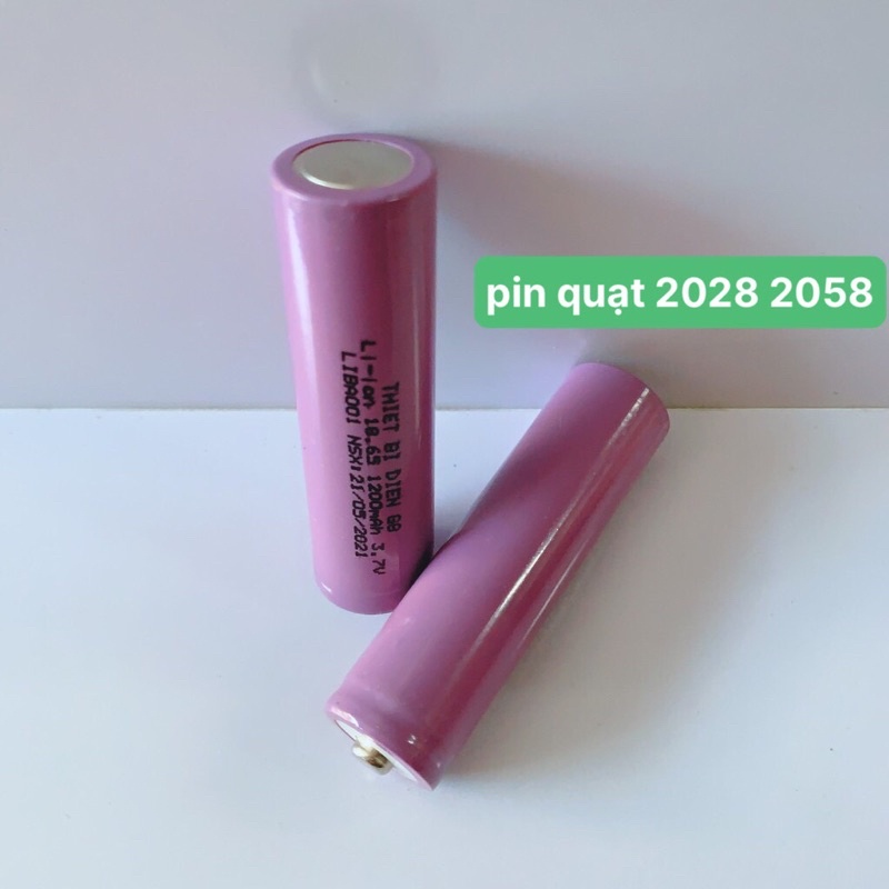 ( 2 quả pin ) sạc cho các loại quạt tích điện gấp gọn 2028 và 2058