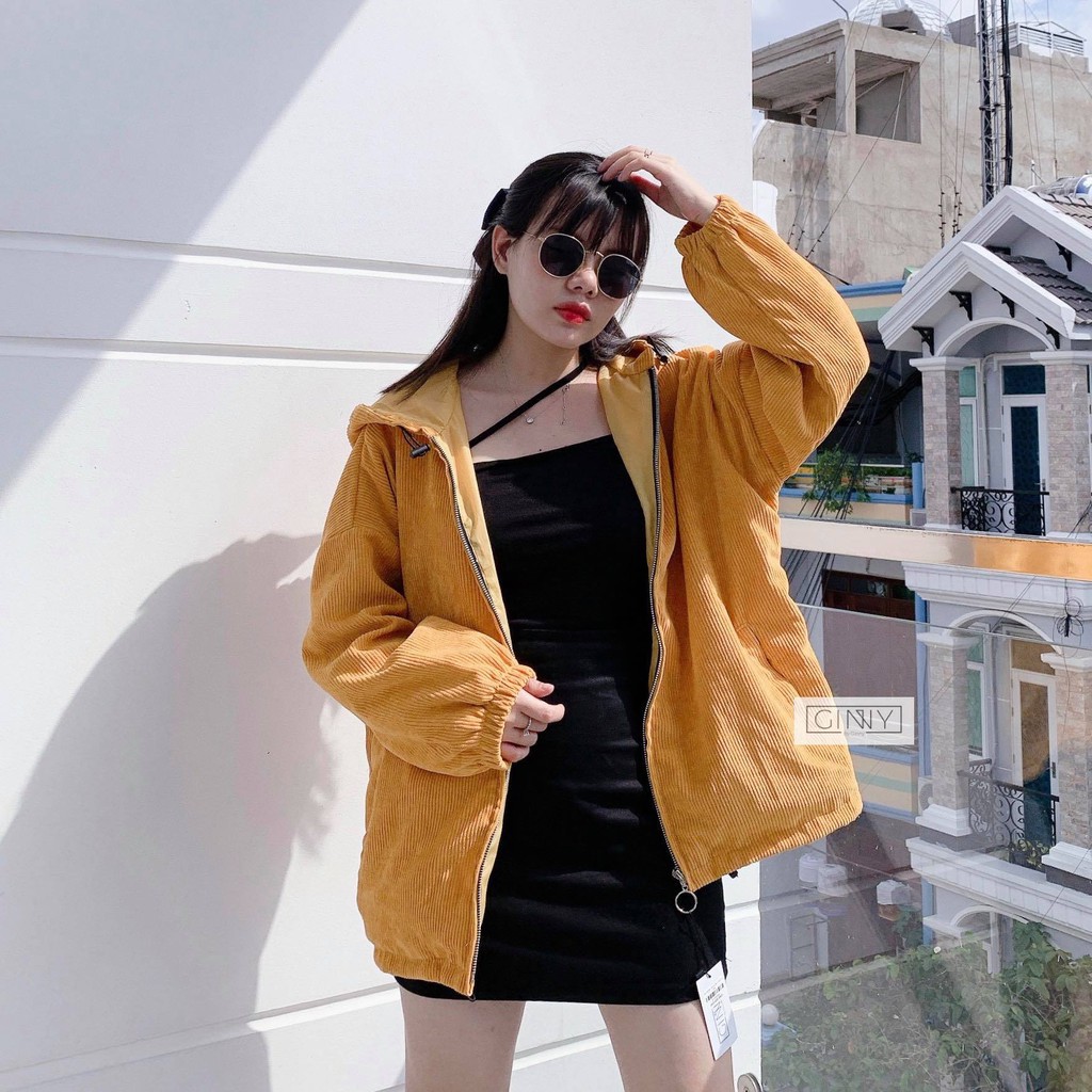 Áo Khoác Nhung Tăm Nữ Ulzzang | Freesize | Ginny.Brand | BigBuy360 - bigbuy360.vn
