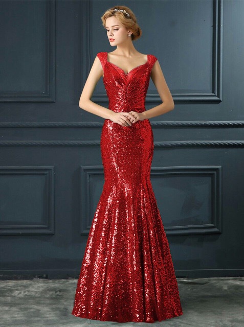 Đầm body kim sa đính cườm