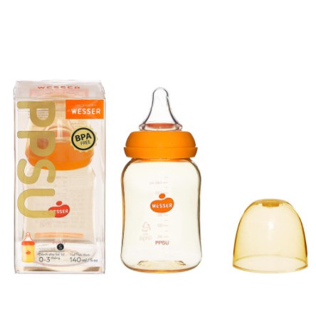 {CHÍNH HÃNG} - Bình Sữa Wesser PPSU Cổ Hẹp Cao Cấp 60ml/140ml/250ml (mẫu mới)