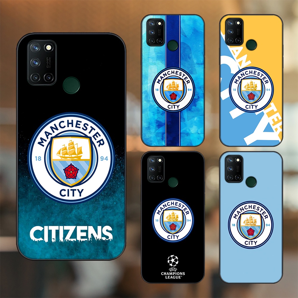 Ốp lưng Realme C17, 7i viền đen in hình Manchester City MC