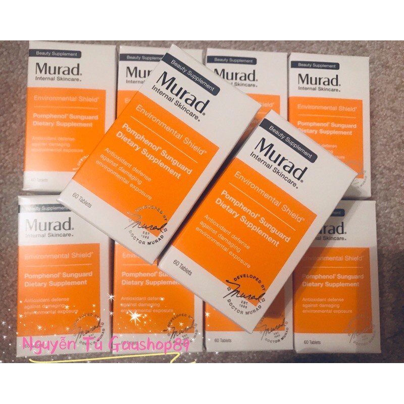 [Murad, date 2022] VIÊN LỰU UỐNG CHỐNG NẮNG NỘI SINH MURAD POMPHENOL SUNGUARD - Hàng chuẩn, date xa | BigBuy360 - bigbuy360.vn