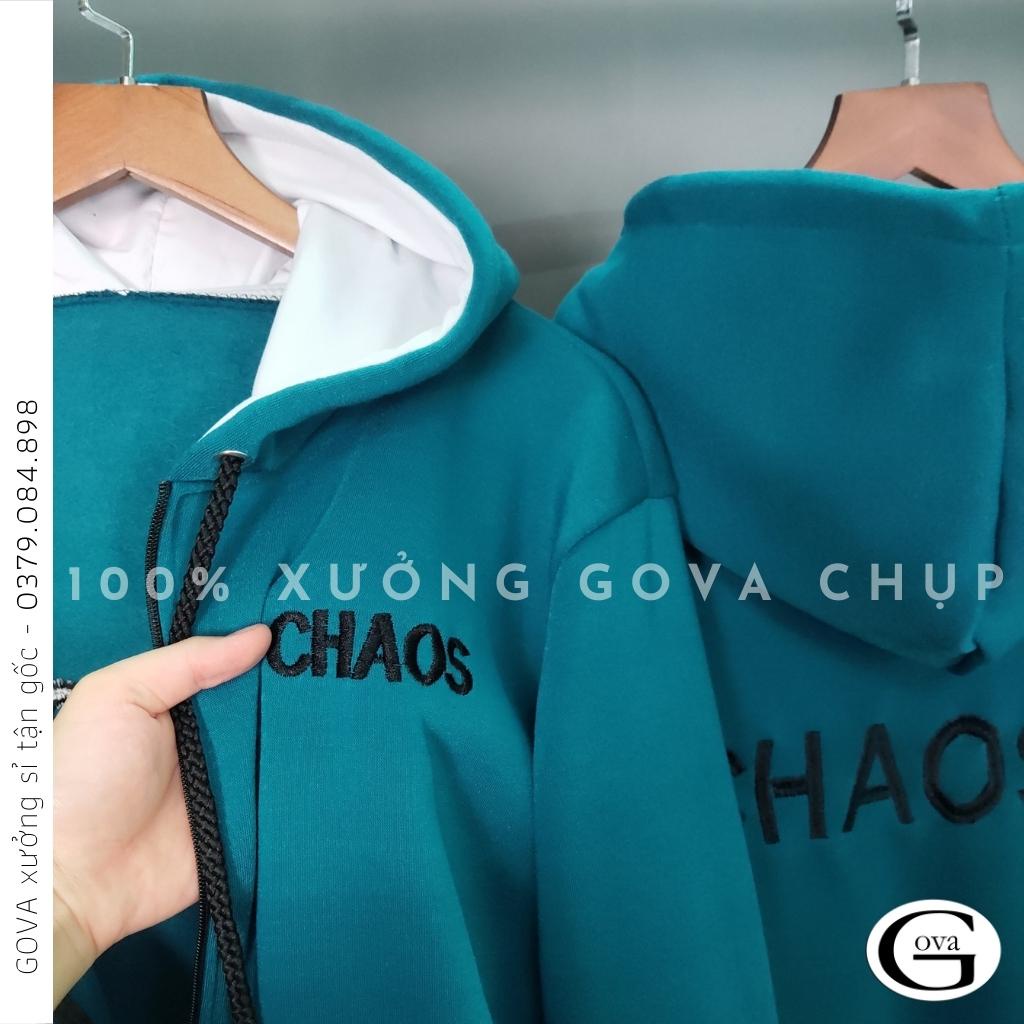 Áo Khoác Nỉ CHAOS Nam Nữ Form Rộng BomberUnisex Chất Vải Nỉ Hình In Đẹp GOVA