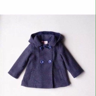 Áo bé gái khoác dạ chấm bi