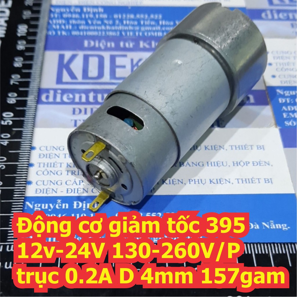 Động cơ giảm tốc 395 12v-24V 130-260V/P trục 0.2A D 4mm 157gam kde6658