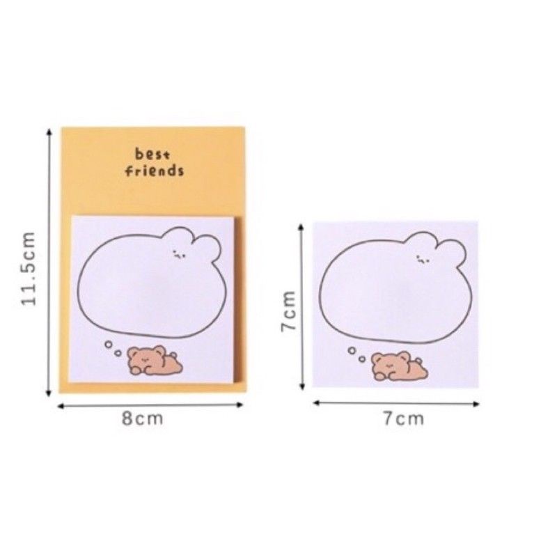 Giấy note ghi chú best friend phong cách Hàn