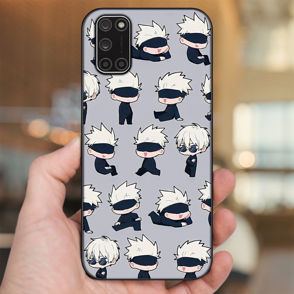 Ốp lưng Oppo A52, A92 viền đen in hình Satoru Jujutsu Kaisen