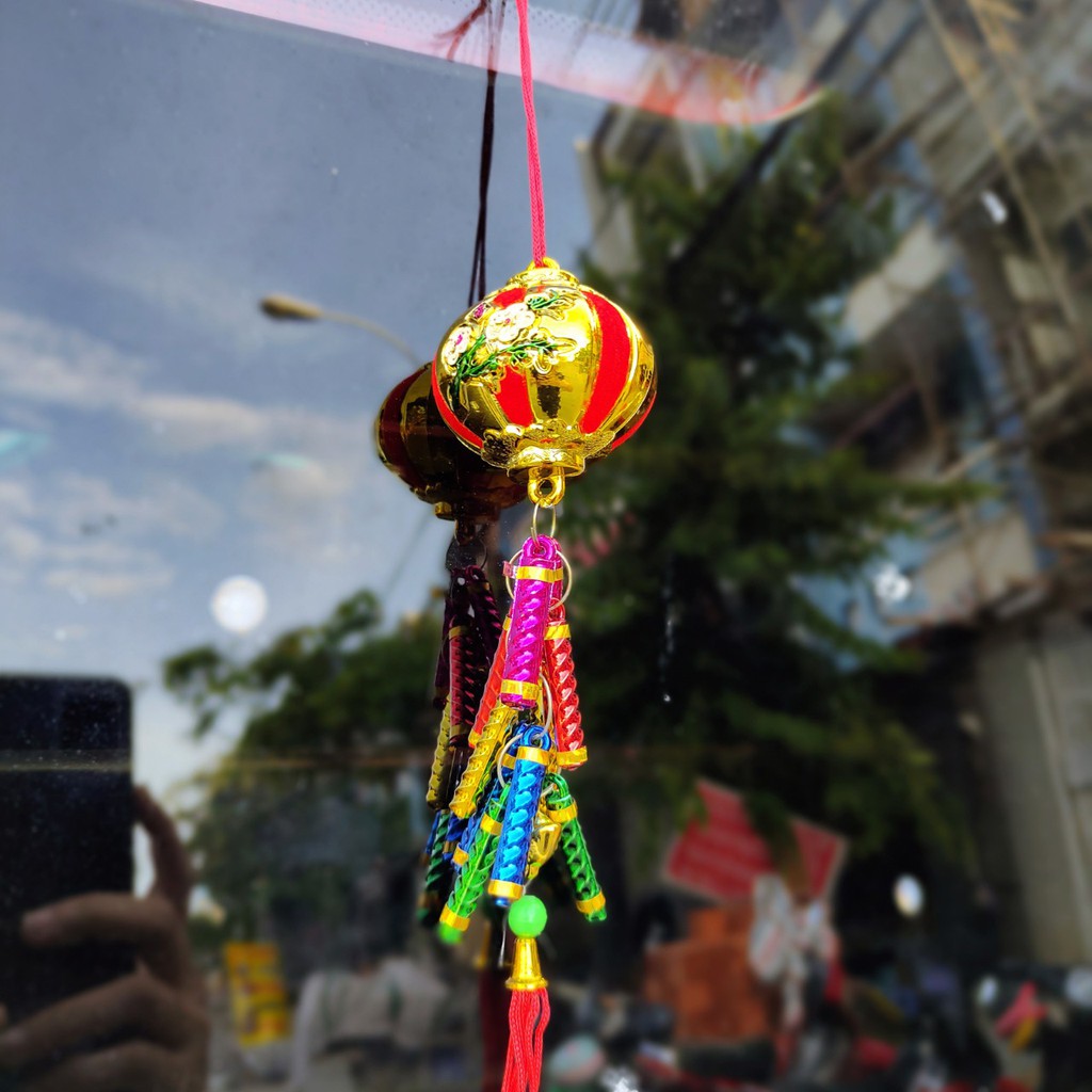 Dây treo trang trí tết lồng đèn và pháo A26