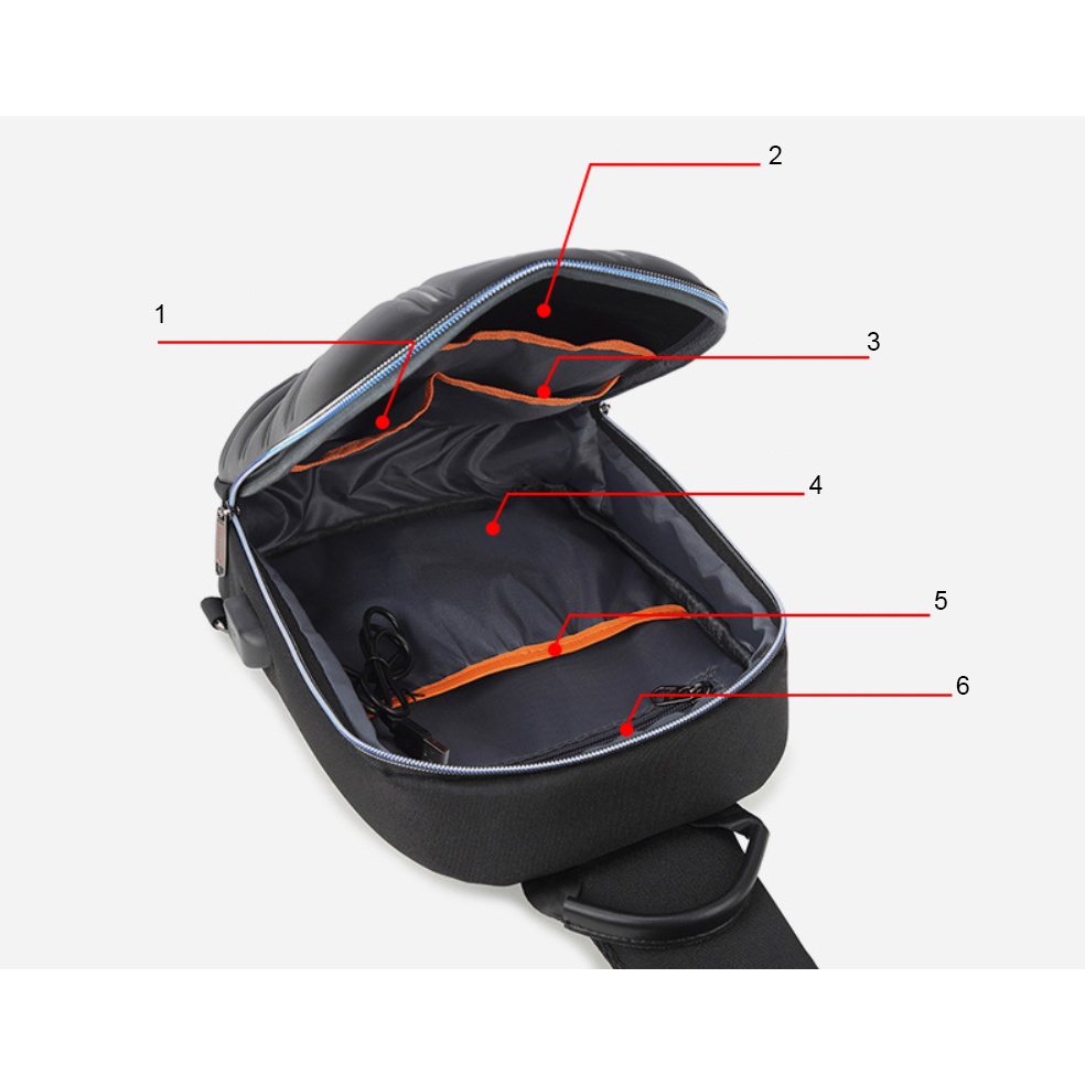 Túi đeo chéo nam tích hợp khóa chống trộm chống nước cao cấp phong cách mới