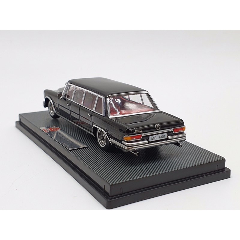 Xe Mô Hình Mercedes-Benz Pullman W100 1:64 YuanLi ( Đen Nội Thất Đỏ )