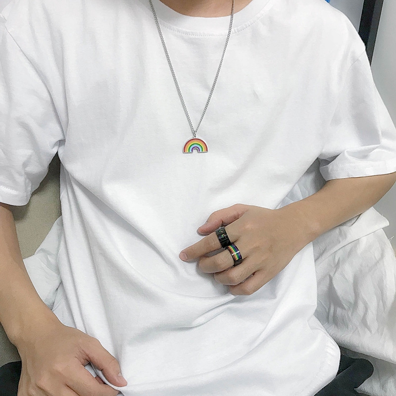 Vòng cổ mặt hình mặt trời/ hoa hướng dương/ mặt cười màu cầu vồng phong cách hip hop thời trang dành cho nam và nữ