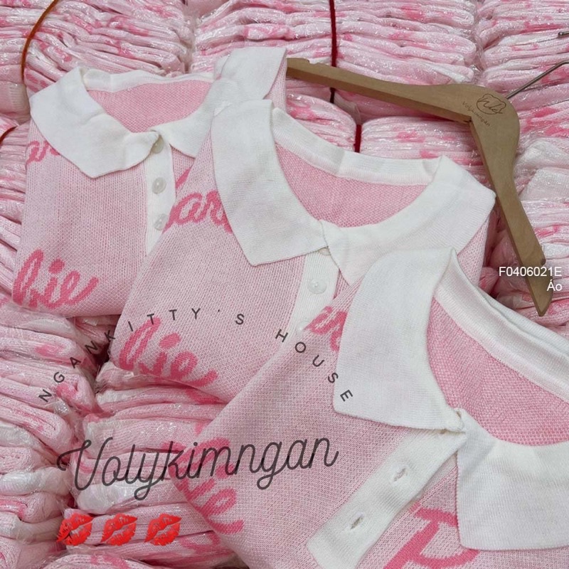 Áo len hồng babie
