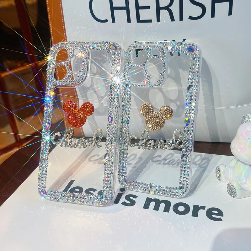 Ốp Điện Thoại Trang Trí Kim Cương Lấp Lánh Sang Trọng Cho IPhone 11 12 13 Pro 14 Max IP 14 Plus XS Max 13ProMax