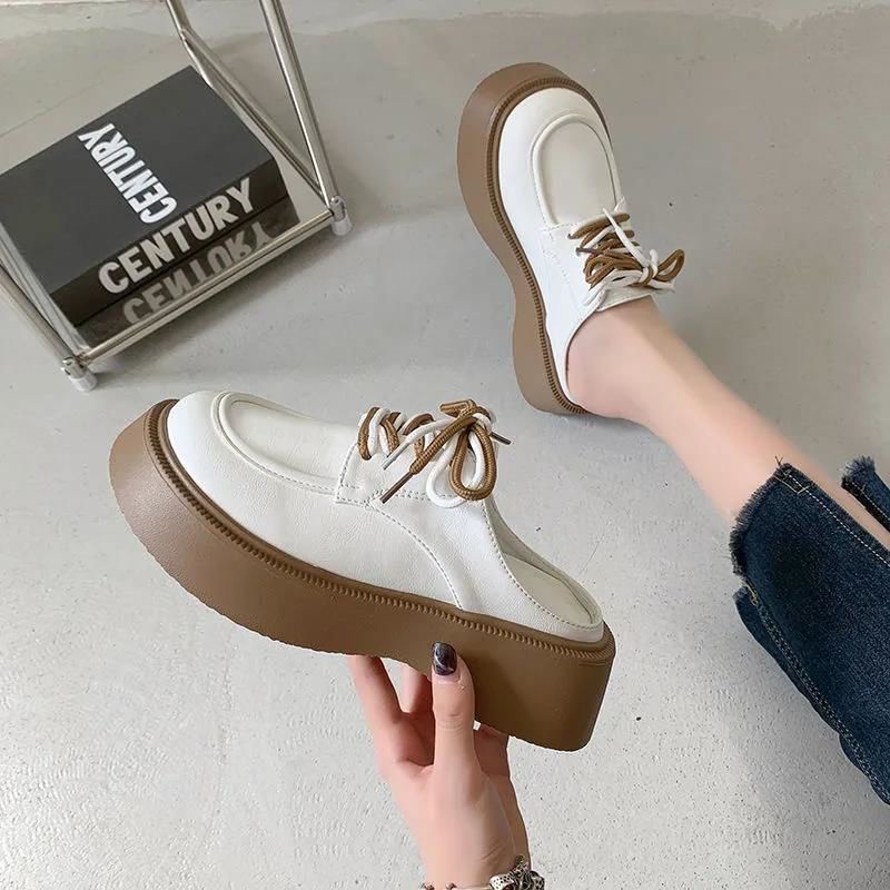 Dép Da Đế Dày Buộc Dây Thời Trang Mùa Hè Cho Nữ