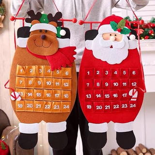 Lịch treo tường Giáng Sinh, lịch ông già Noel thú vị, Christmas gift decoration...
