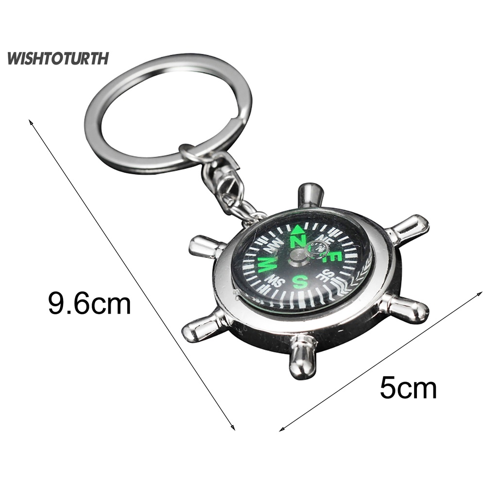 &lt; Wish &gt; Móc Khóa Thiết Kế La Bàn Chống Rỉ Sét Đa Năng Cho Túi Xách