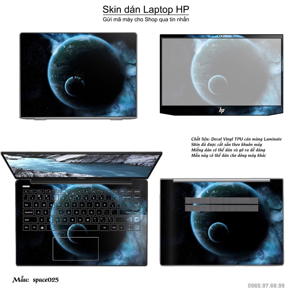 Skin dán Laptop HP in hình không gian nhiều mẫu 5 (inbox mã máy cho Shop)